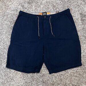 Scotch and Soda Navy Blue Men's Seasonal Core Fave Cotton/Linen Shorts